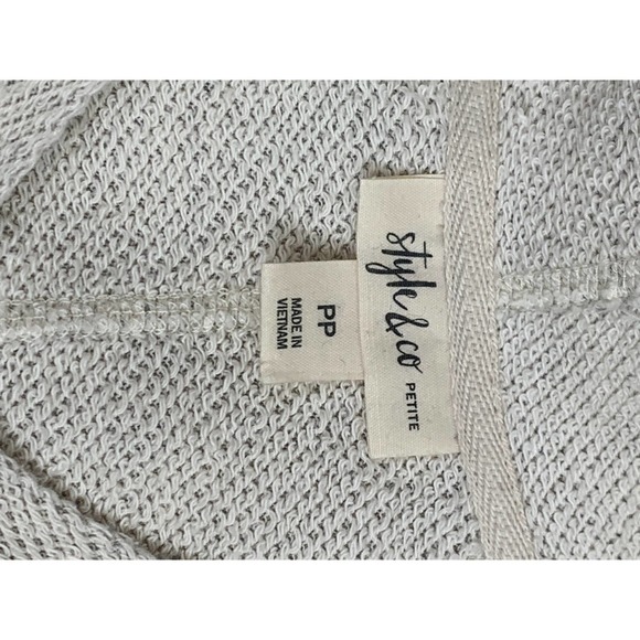 Style & Co Shabby Chic Rustic Luxury Coastal Boho Hoodie Embroidered Tassle 0-2 - Picture 9 of 10